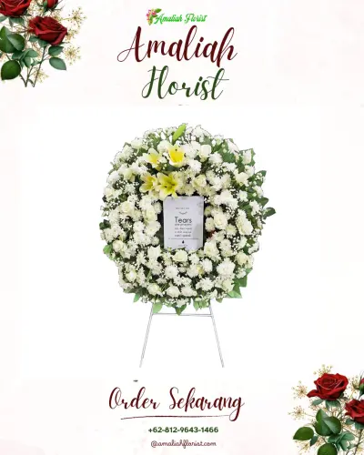 Krans Bunga Duka Cita di Unggahan
