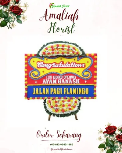 Bunga Papan Congratulation di Unggahan